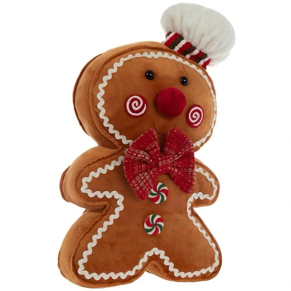 Gingerbread Baker Plush Pillow NWT